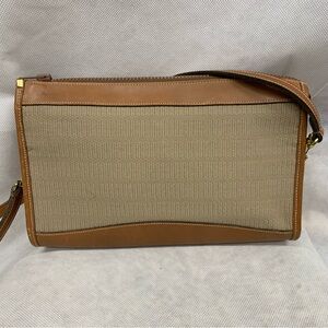 Dooney & Bourke Vintage Bridle Leather & Wool Green Label Bag